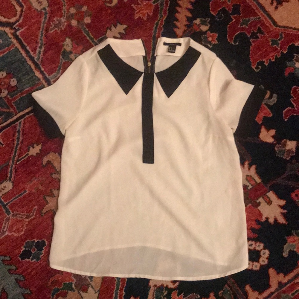 Black and white blouse
